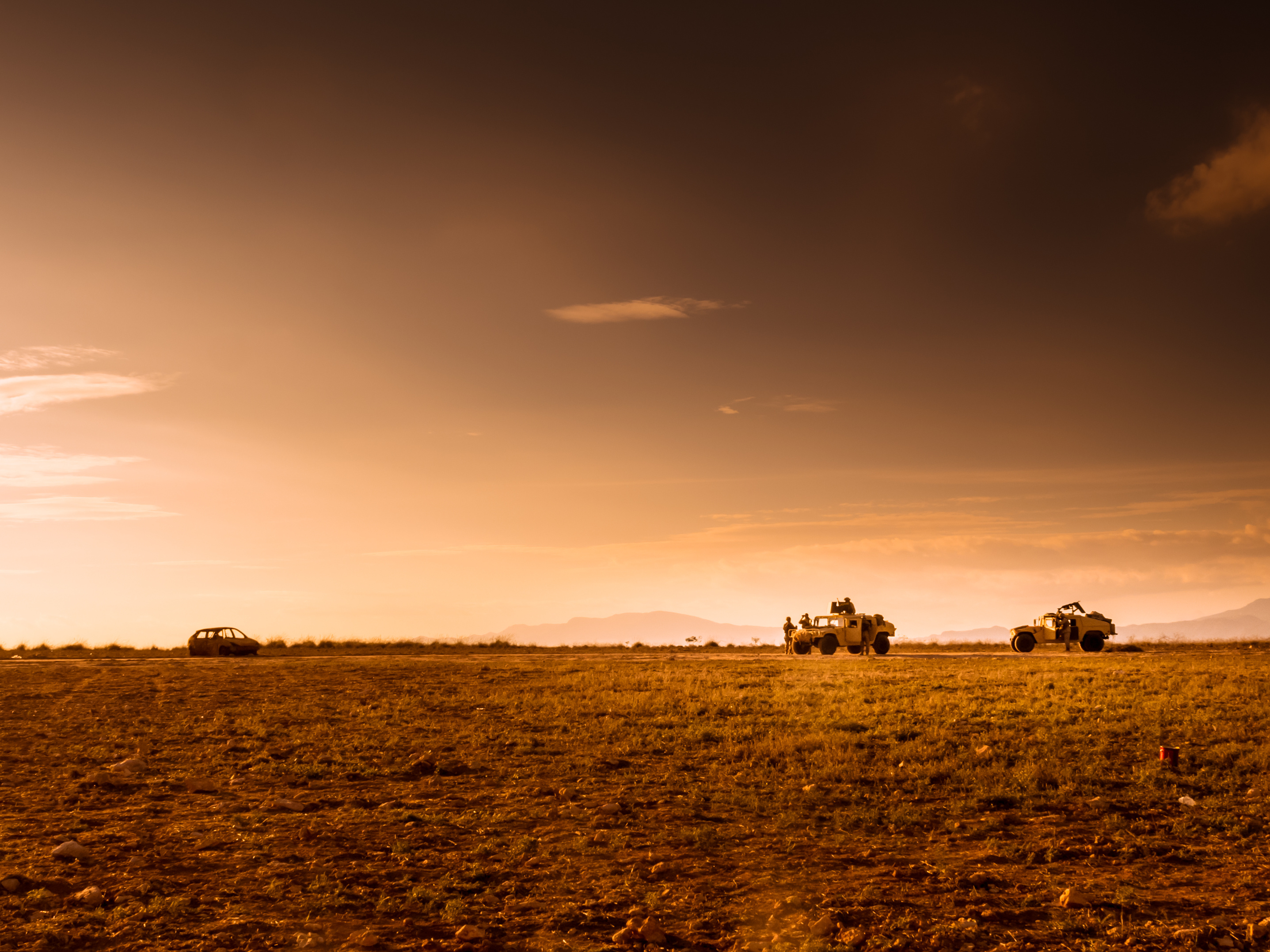 Duma defense vehicles in the field